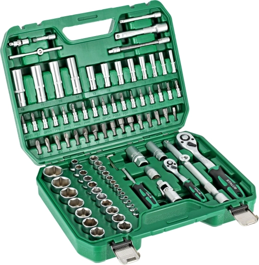 STALCO – ensemble de clés à douilles 1/2" + 1/4" (94 pièces)