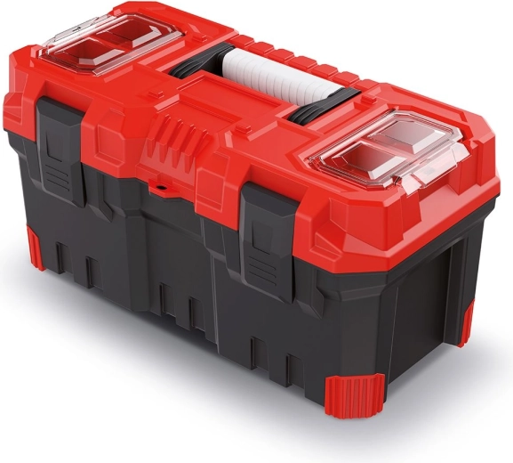 Mallette à outils en plastique TITAN PLUS, rouge, 55 × 28 × 27 cm