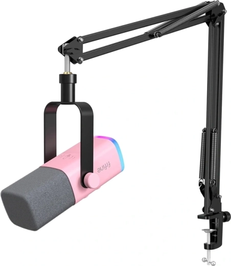 Microphone gaming Fifine AmpliGame AM8T rose