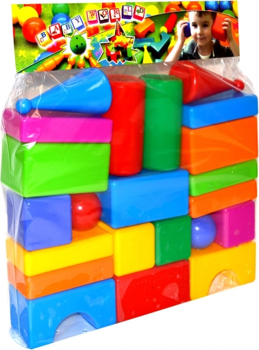 Jeu de construction en plastique pour tout-petits – 22 blocs