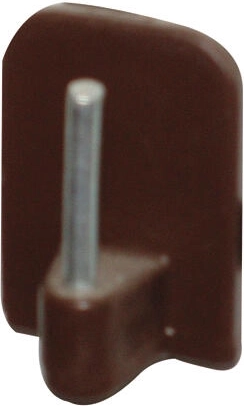 Crochet vitrail autocollant marron, plastique + métal, lot de 100 pcs