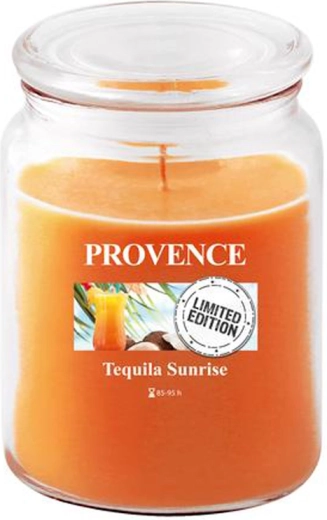 Bougie parfumée en verre PROVENCE Tequila Sunrise 95 heures