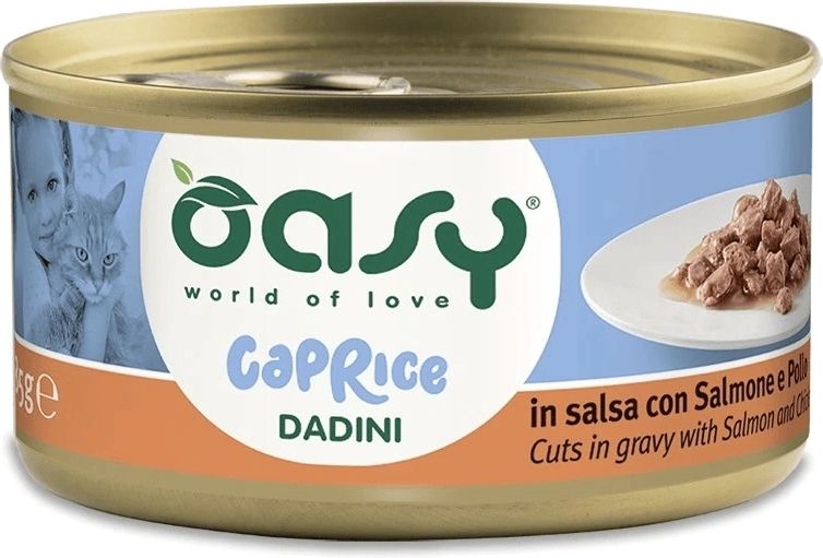 Oasy Caprice morceaux en sauce au saumon et au poulet 85 g