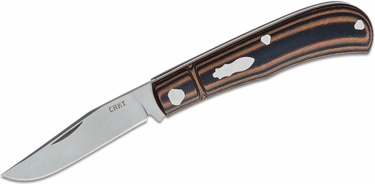 CRKT Venandi Brown, couteau de poche pliant 8 cm, noir/brun, G10