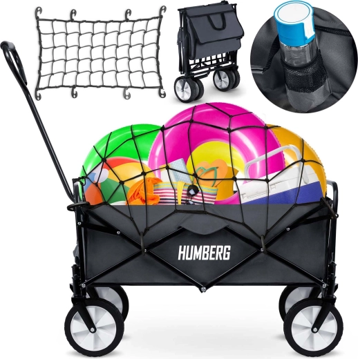 Chariot de transport pliant avec filet de sécurité 80 l HUMBERG