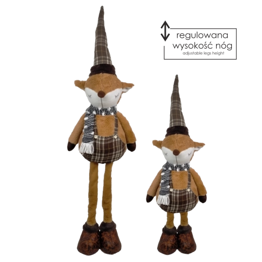 Renard de Noël avec pattes télescopiques réglables 65–100 cm