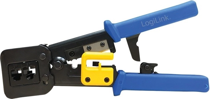 Pince à sertir LogiLink pour RJ11/RJ12/RJ45 (EZ) avec mécanisme à cliquet et coupe-câble
