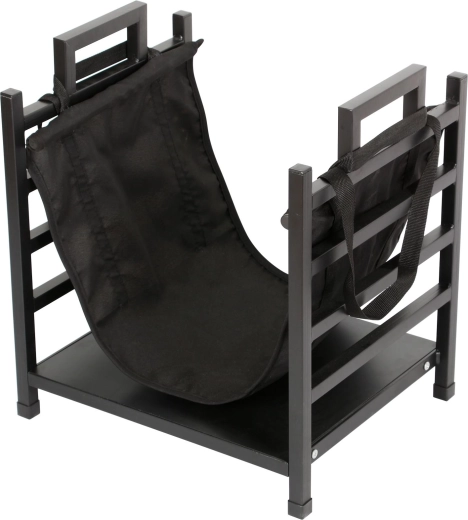 Support pour bois de cheminée avec porte-bûches amovible