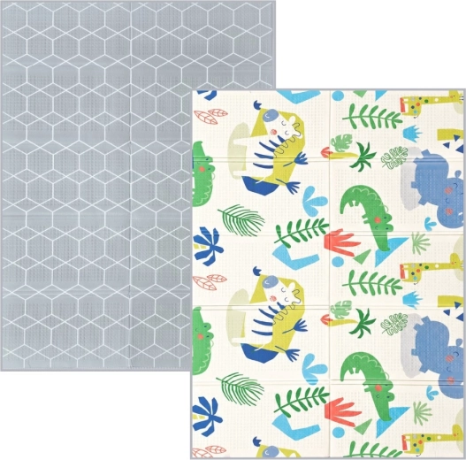 Nanna tapis de jeu pliable double face jungle 200 × 150 cm