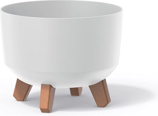 Cache-pot sur pieds Gracia Standard 20 cm – cache-pot en plastique blanc pour plantes