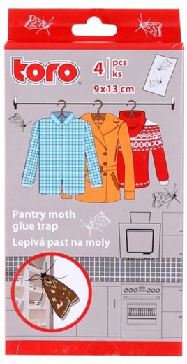 Piège adhésif contre les mites des vêtements Toro, 4 pièces