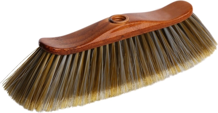Balai Mirella en bois naturel avec coins en caoutchouc