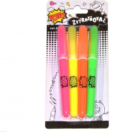 lot de surligneurs fluorescents 4 pcs