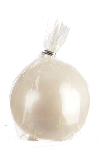Bougie boule blanche mate 8 cm