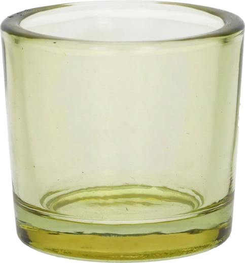 Photophore pour bougie chauffe-plat Espen 6,5 × 6 cm jaune transparent