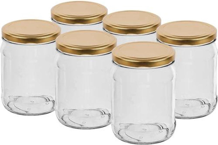 Bocaux de stérilisation avec couvercle 500 ml TWIST, lot de 6 pièces