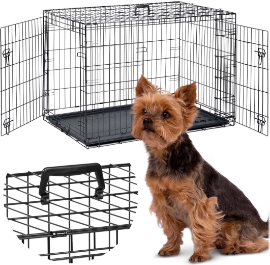 Cage métallique pliante pour chiens S 75,5 × 47,5 × 54 cm