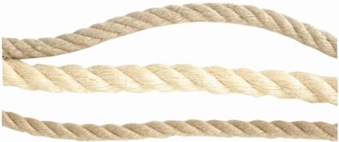 Corde torsadée naturelle 16 mm avec renfort en polypropylène, 50 m