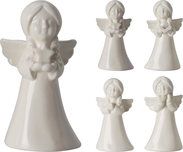 Ange en porcelaine 11 cm – décoration blanche