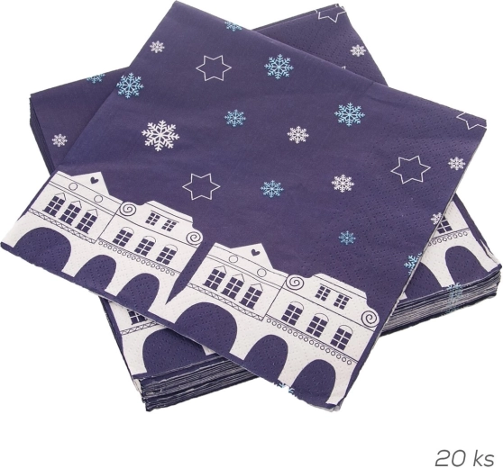 Serviettes en papier maisons 33 × 33 cm, 20 pcs