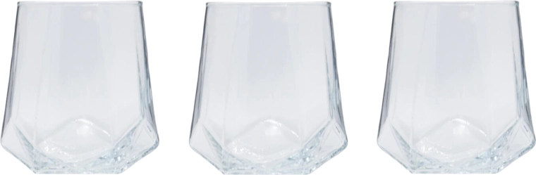 Verres VALERIA 400 ml bas, lot de 3 pièces