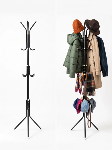 Portemanteau sur pied pour vêtements de style industriel