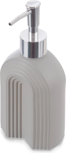 Distributeur de savon en verre, gris, 320 ml