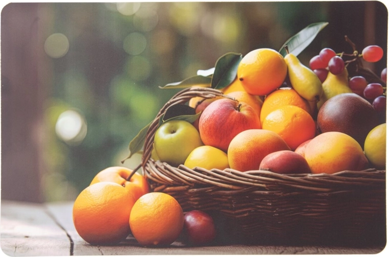 Set de table en plastique avec motif fruits 43 × 28 cm