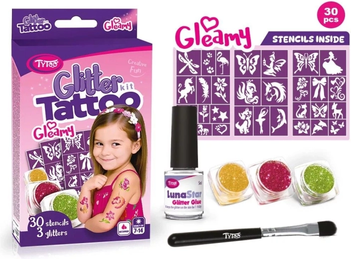 Gleamy – kit de tatouages pailletés