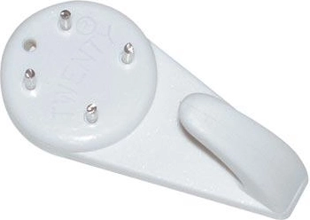 Crochet TWENTY Maxi II, plastique, blanc, 3 pcs