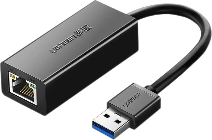 Ugreen CR111 adaptateur réseau Gigabit USB 3.0 vers RJ45 (noir) - 1 pièce