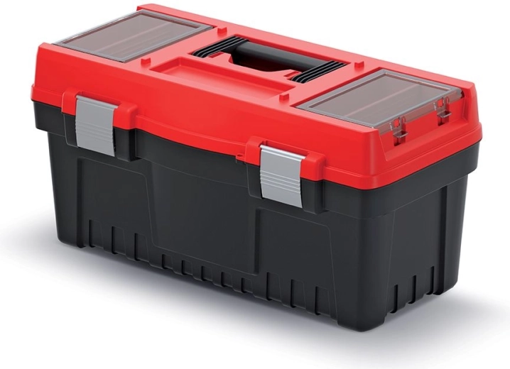 Malle à outils avec serrures métalliques EVO 548 × 274 × 286 mm – rouge