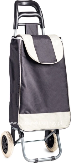 Sac de courses noir sur roulettes