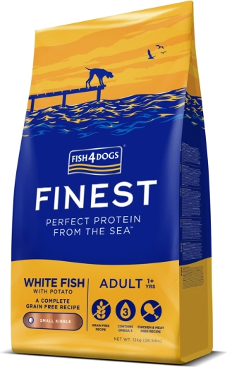 Fish4Dogs Finest croquettes pour chiens adultes au poisson blanc avec pommes de terre 12 kg