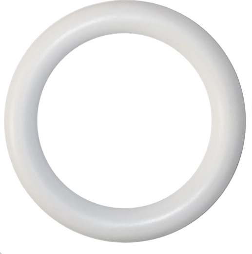 Anneaux en plastique avec crochet pour tringle à rideaux, blancs, 10 pcs