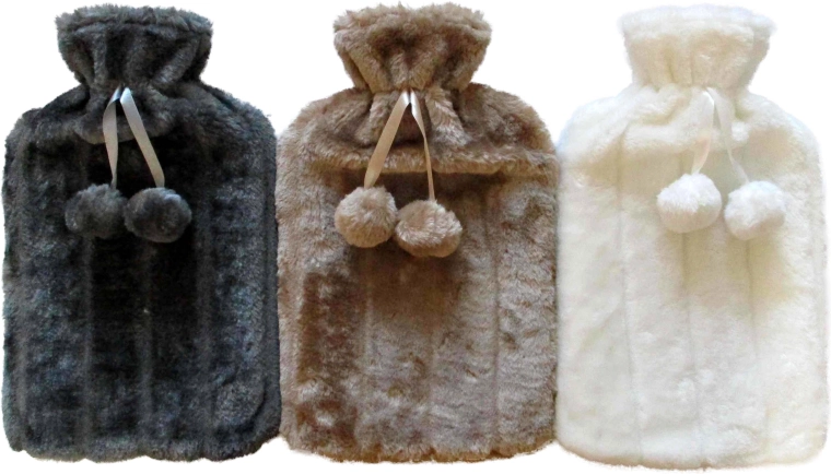Bouillotte 2 l avec housse en peluche - 1 pièce