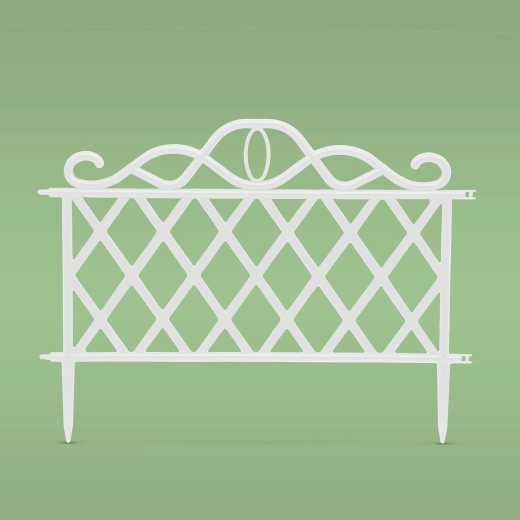 Bordure de jardin pour parterre blanche 47 × 36 cm