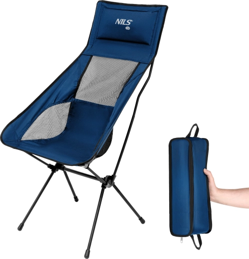 Chaise de camping pliante ultralégère NILS Camp bleue