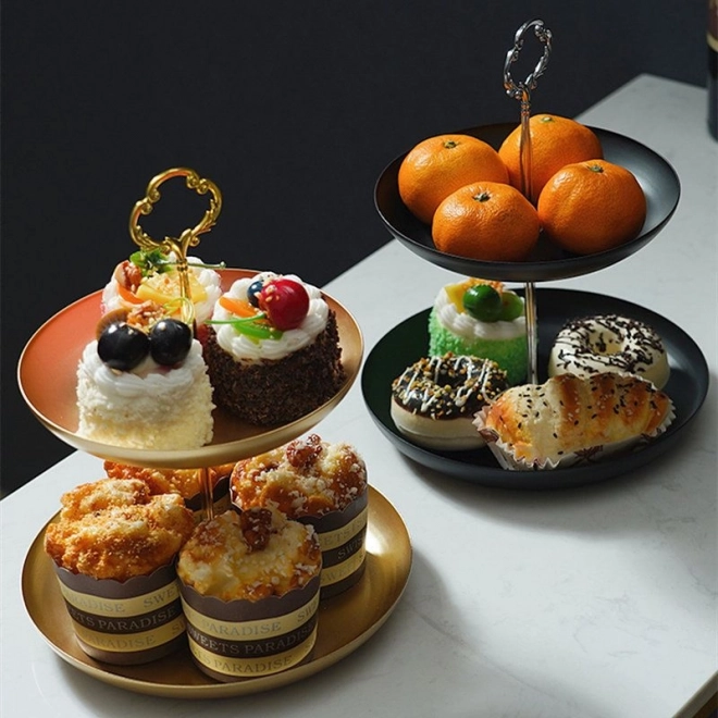 Plateau/podium à deux niveaux - noir