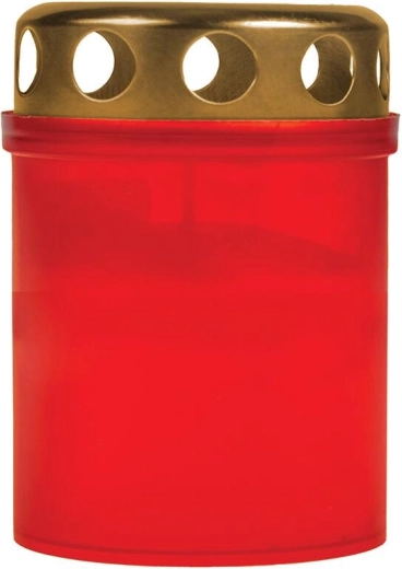 Bougie de cimetière 9 cm avec couvercle, 24 heures de combustion