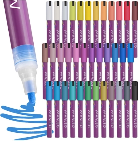 Set de marqueurs acryliques Maaleo 36 couleurs
