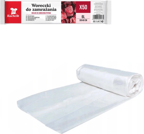 Sachets de congélation 6 l 30×40 cm KUCHCIK, 50 pcs