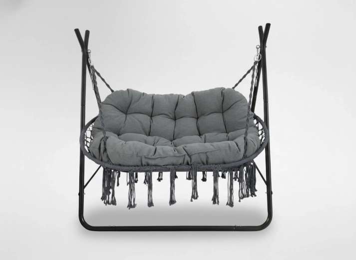 Fauteuil suspendu pour deux Poly – cadre anthracite et coussin