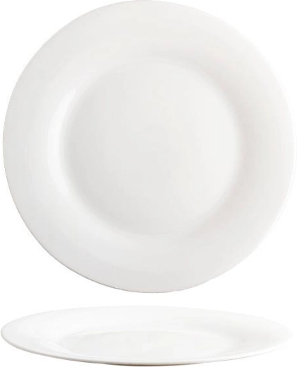 Assiette de table ELBA en verre opale 25 cm