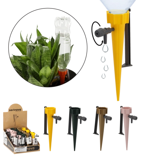 Arroseur de plantes avec robinet, assortiment de couleurs