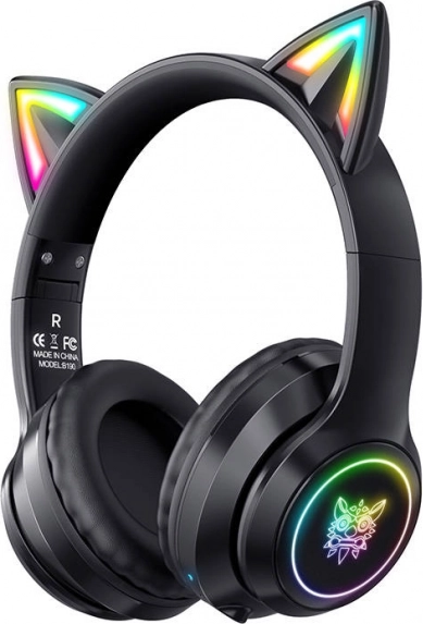 Casque de jeu avec oreilles de chat ONIKUMA B90 noir