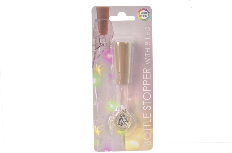 Guirlande LED colorée pour bouteille 8 LED 70 cm