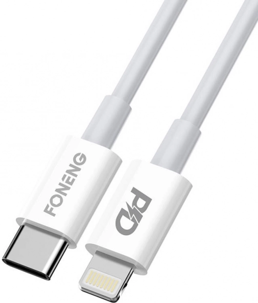 Câble USB‑C vers Lightning FONENG X31 2 m 3 A 20 W blanc