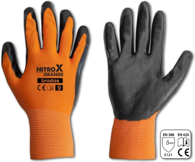Gants en nitrile NITROX Orange, taille 11