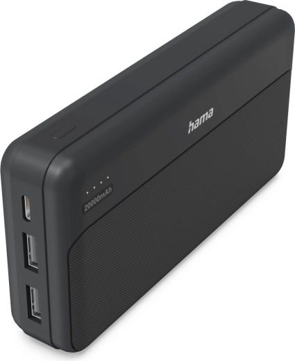 Powerbank Hama 20 000 mAh, 2× USB-A, anthracite